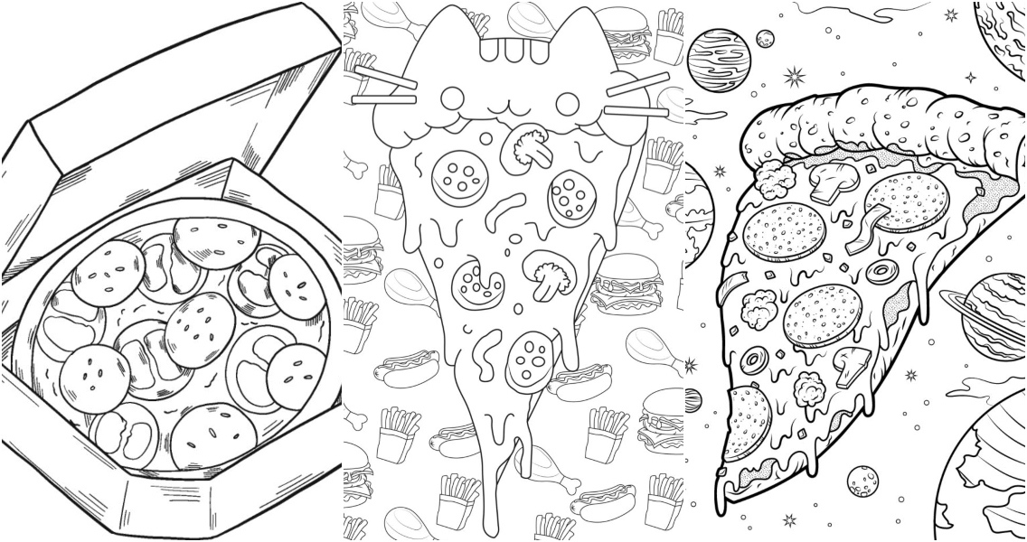 100+ Pizza Coloring Pages Printable 81