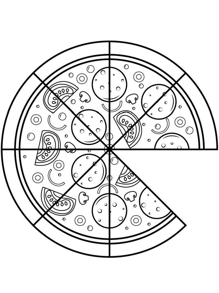 100+ Pizza Coloring Pages Printable 93