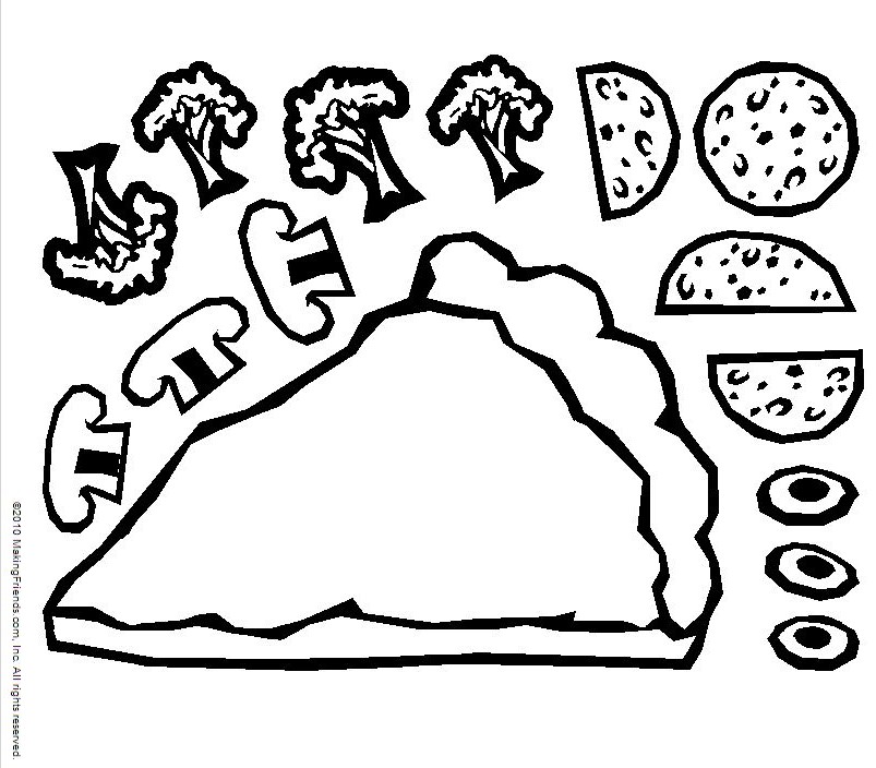 100+ Pizza Coloring Pages Printable 97