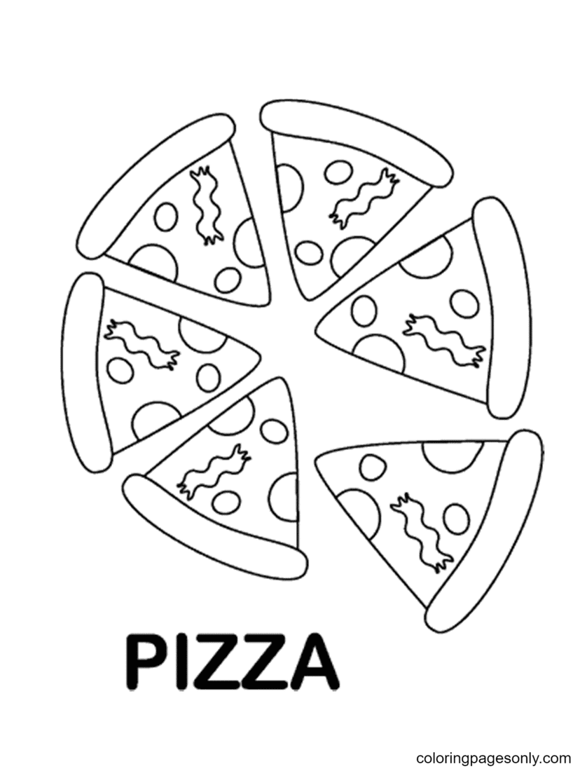 100+ Pizza Coloring Pages Printable 98