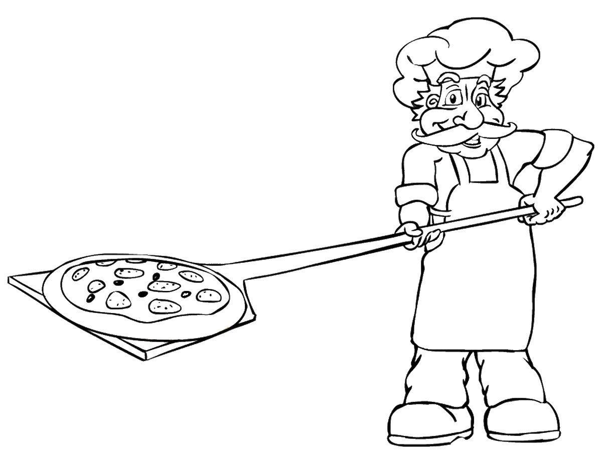 100+ Pizza Coloring Pages Printable 99