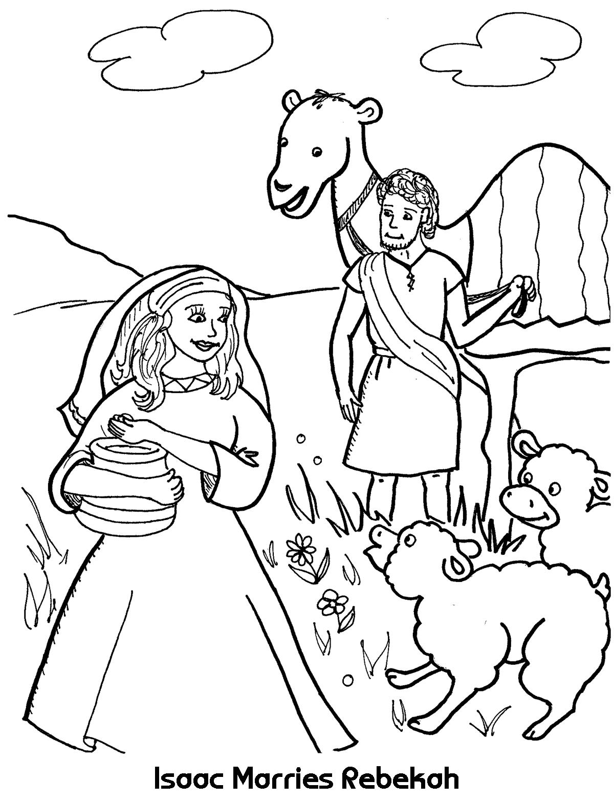 104 Isaac and Rebekah Coloring Pages Printable 1