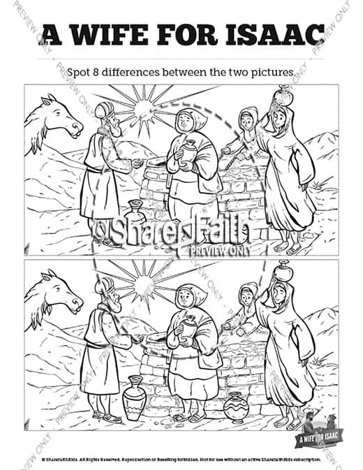 104 Isaac and Rebekah Coloring Pages Printable 26