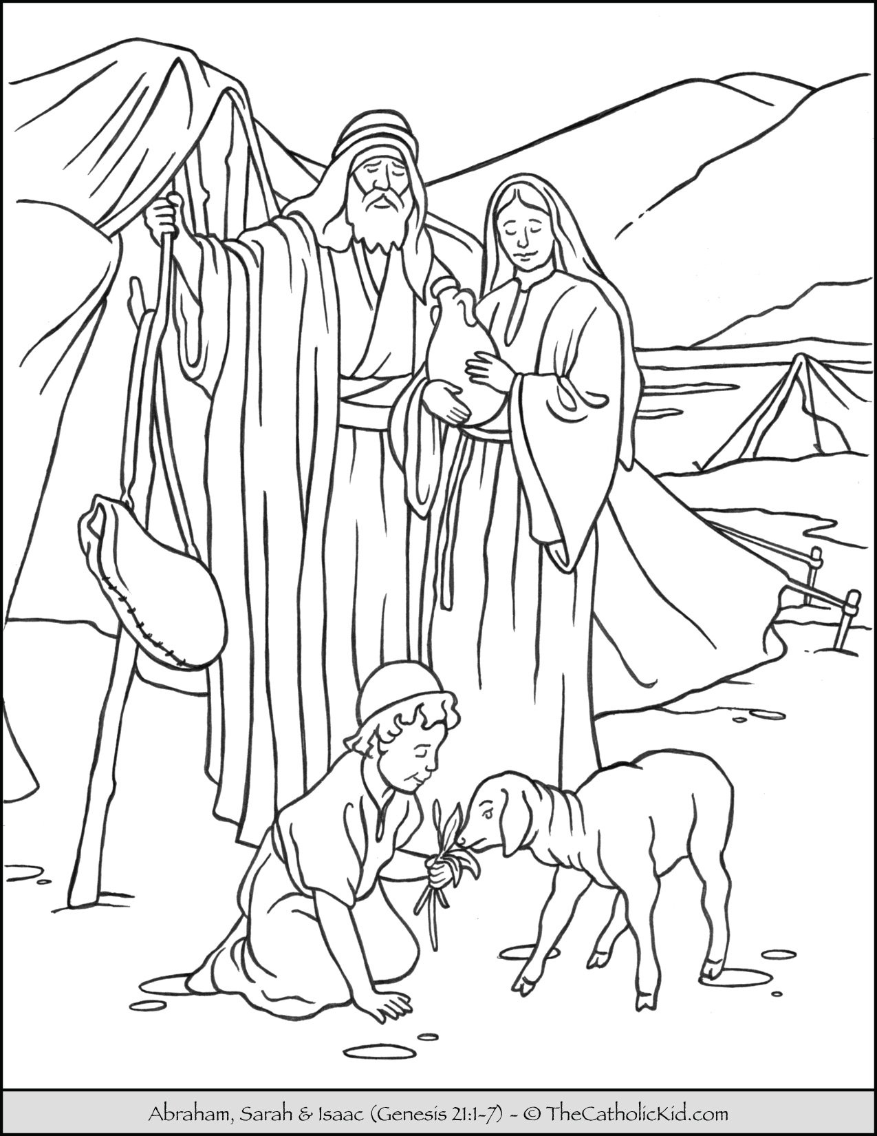 104 Isaac and Rebekah Coloring Pages Printable 32