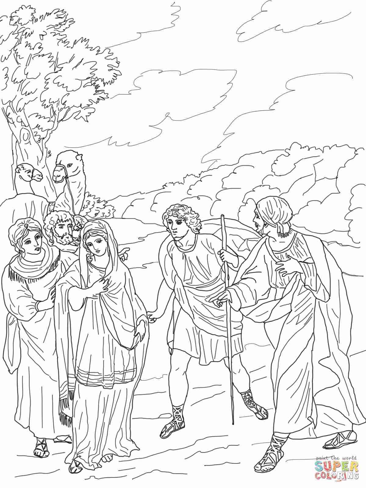 104 Isaac and Rebekah Coloring Pages Printable 34