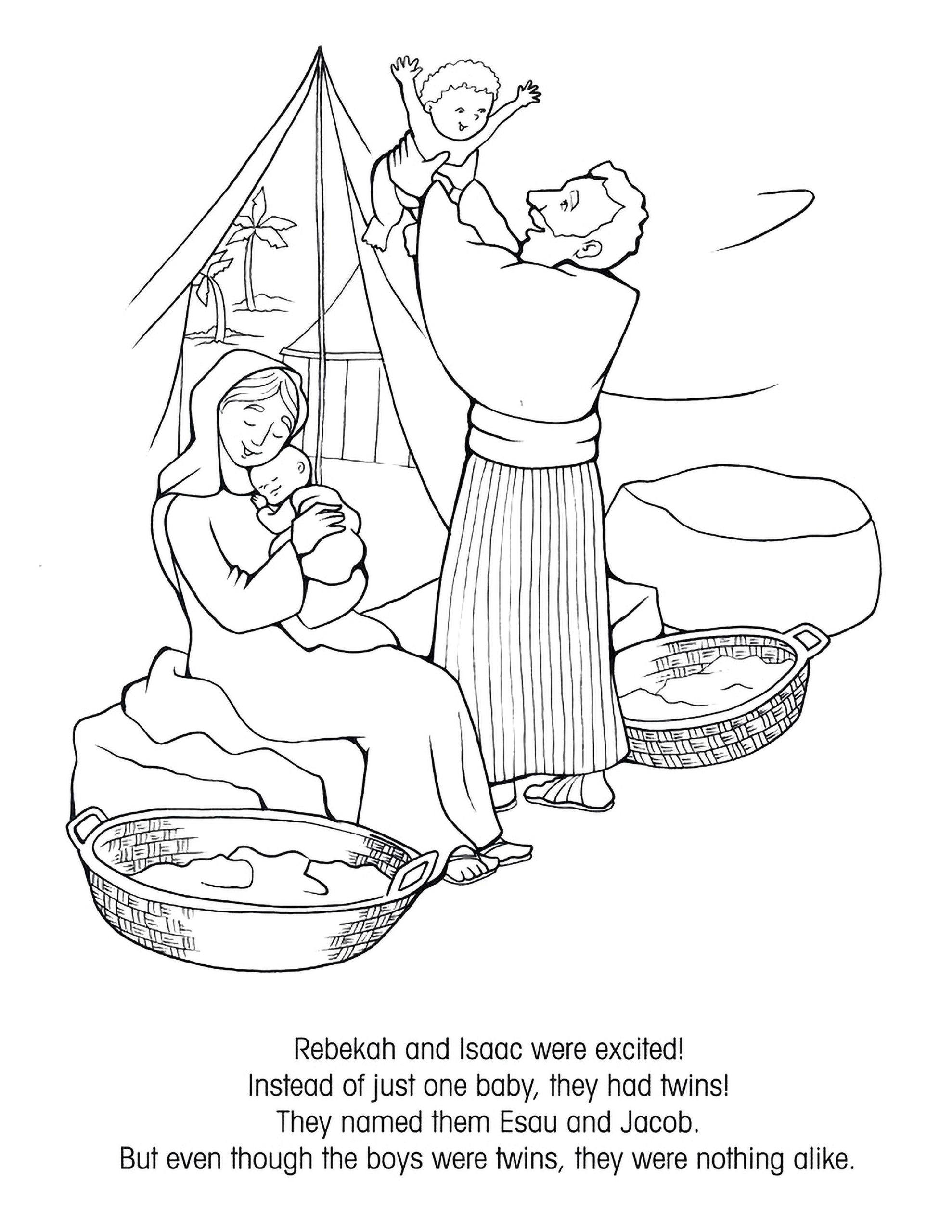 104 Isaac and Rebekah Coloring Pages Printable 36