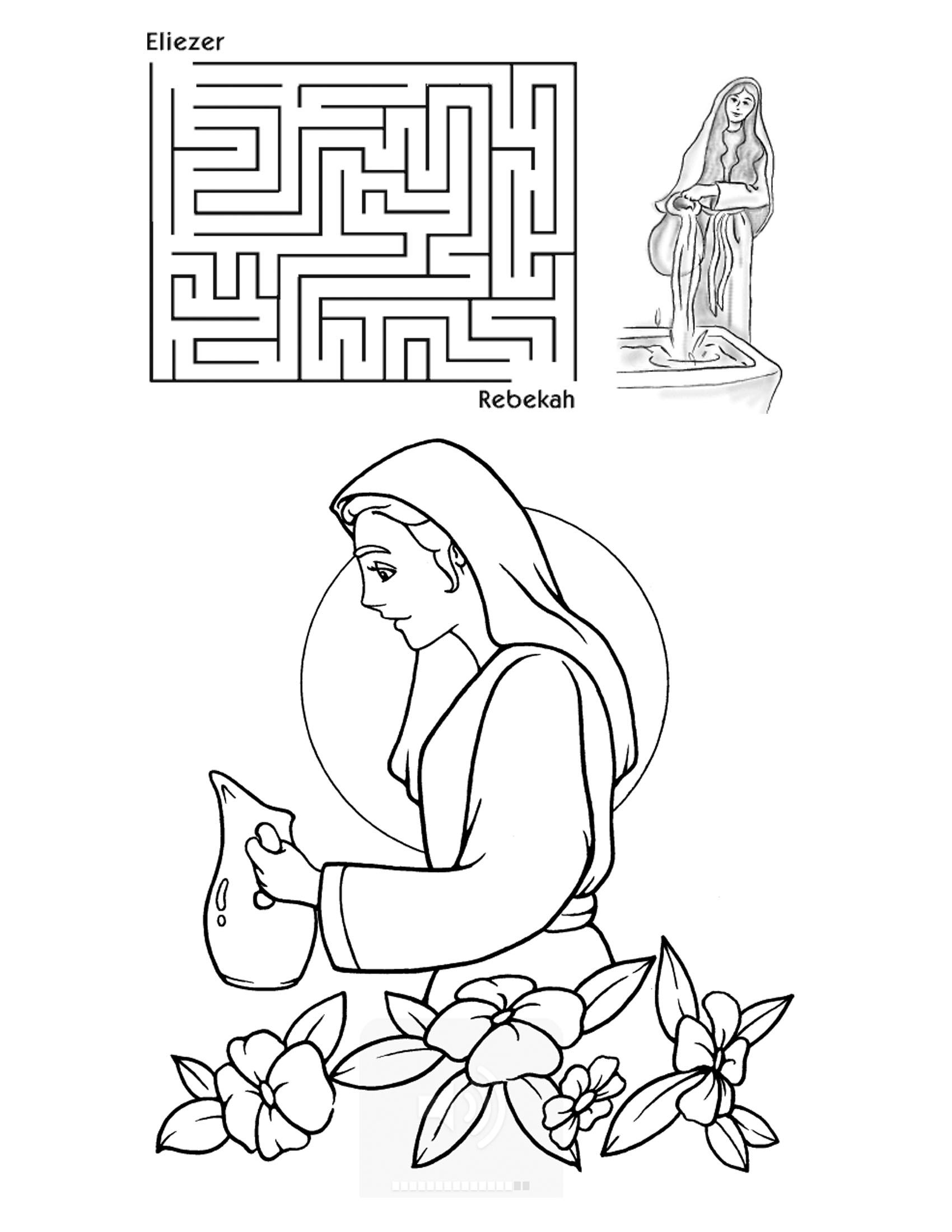 104 Isaac and Rebekah Coloring Pages Printable 38