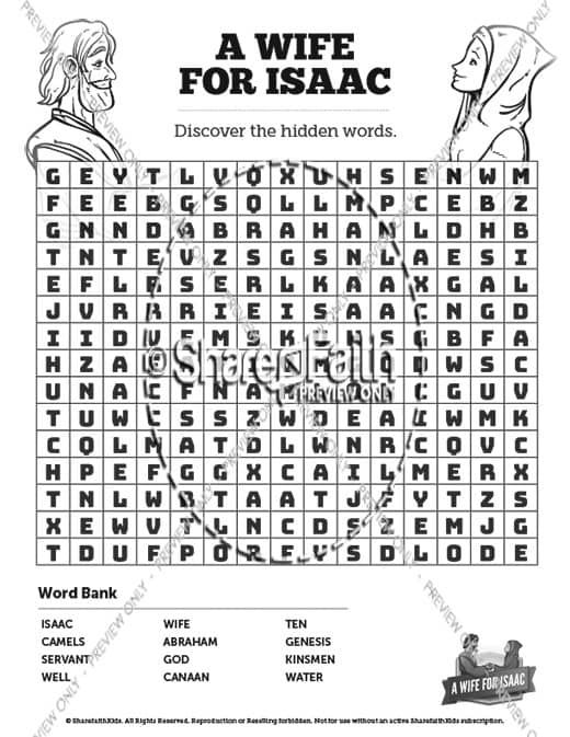 104 Isaac and Rebekah Coloring Pages Printable 4