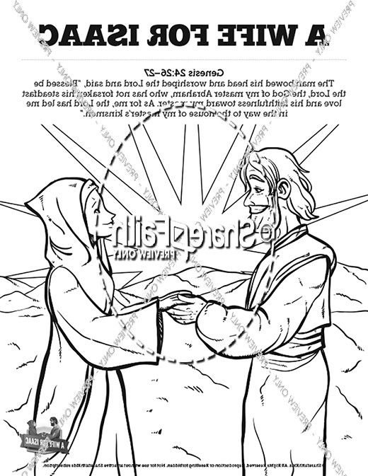 104 Isaac and Rebekah Coloring Pages Printable 49