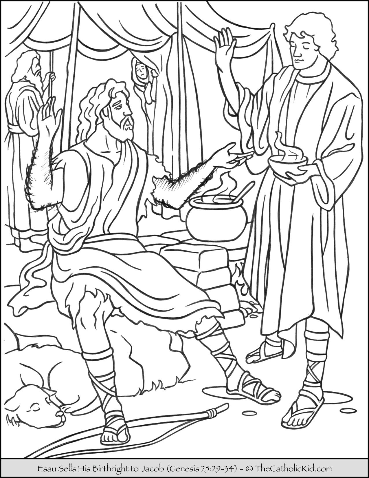 104 Isaac and Rebekah Coloring Pages Printable 57