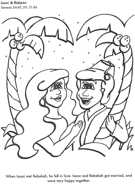 104 Isaac and Rebekah Coloring Pages Printable 61