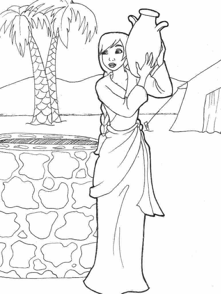 104 Isaac and Rebekah Coloring Pages Printable 71