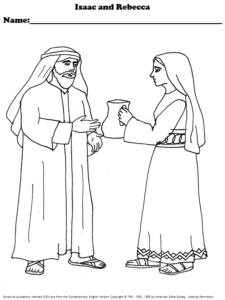 104 Isaac and Rebekah Coloring Pages Printable 72