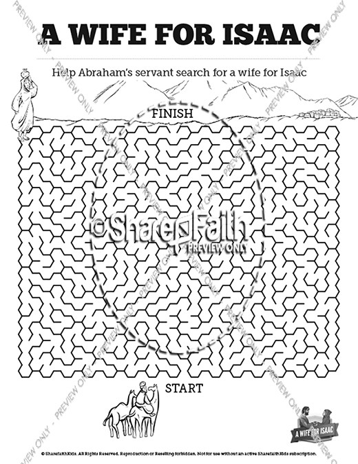 104 Isaac and Rebekah Coloring Pages Printable 75