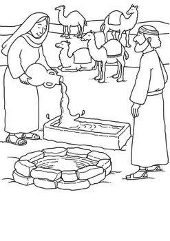 104 Isaac and Rebekah Coloring Pages Printable 86