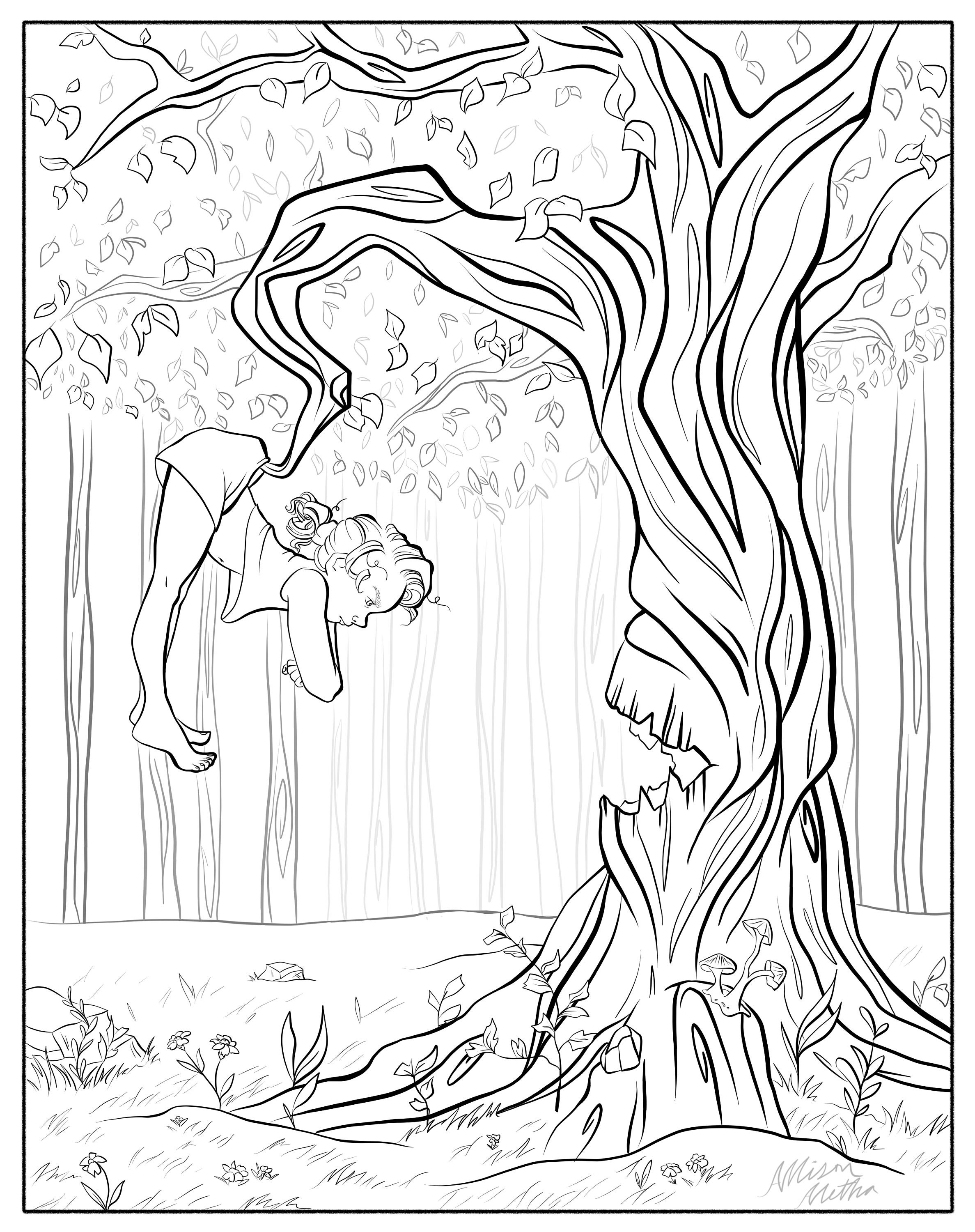 106 Forest Coloring Pages Printable 16