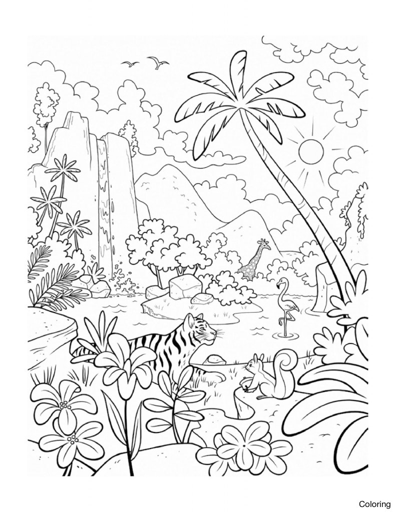 106 Forest Coloring Pages Printable 28