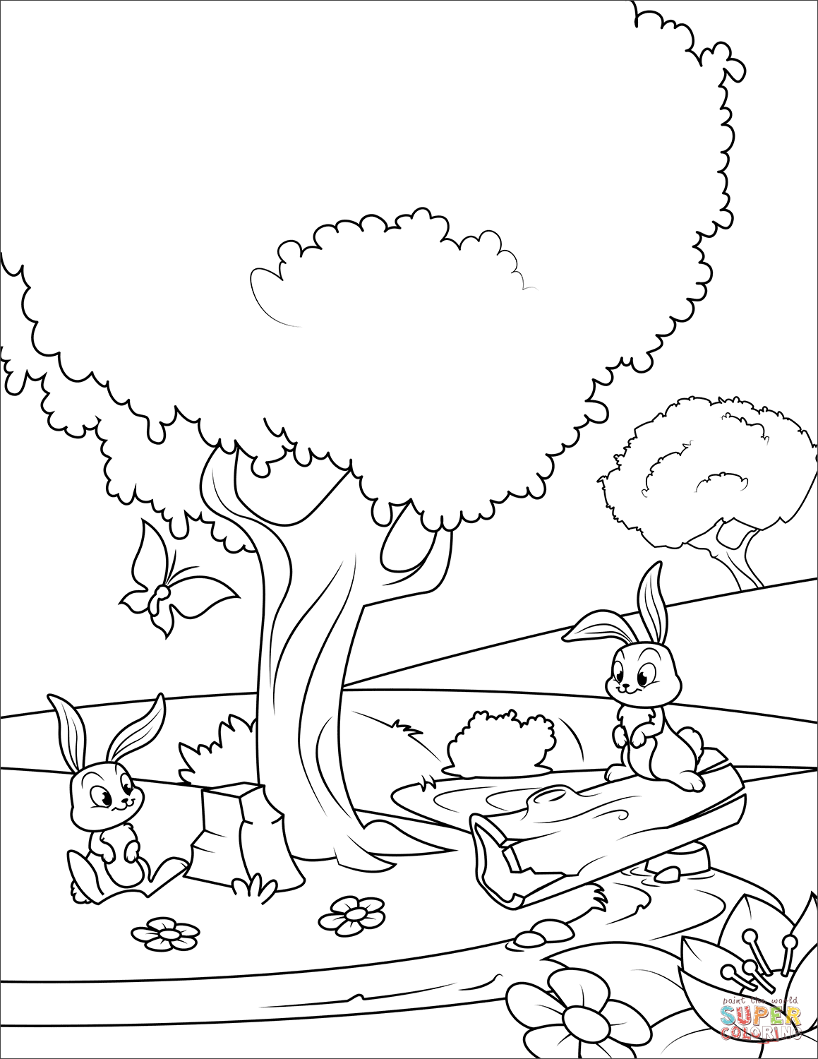 106 Forest Coloring Pages Printable 39