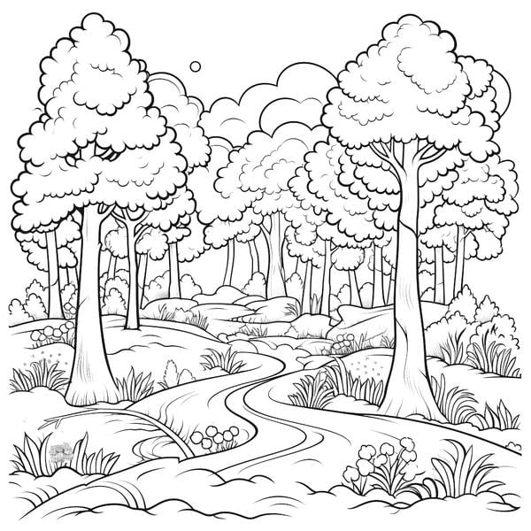 106 Forest Coloring Pages Printable 48