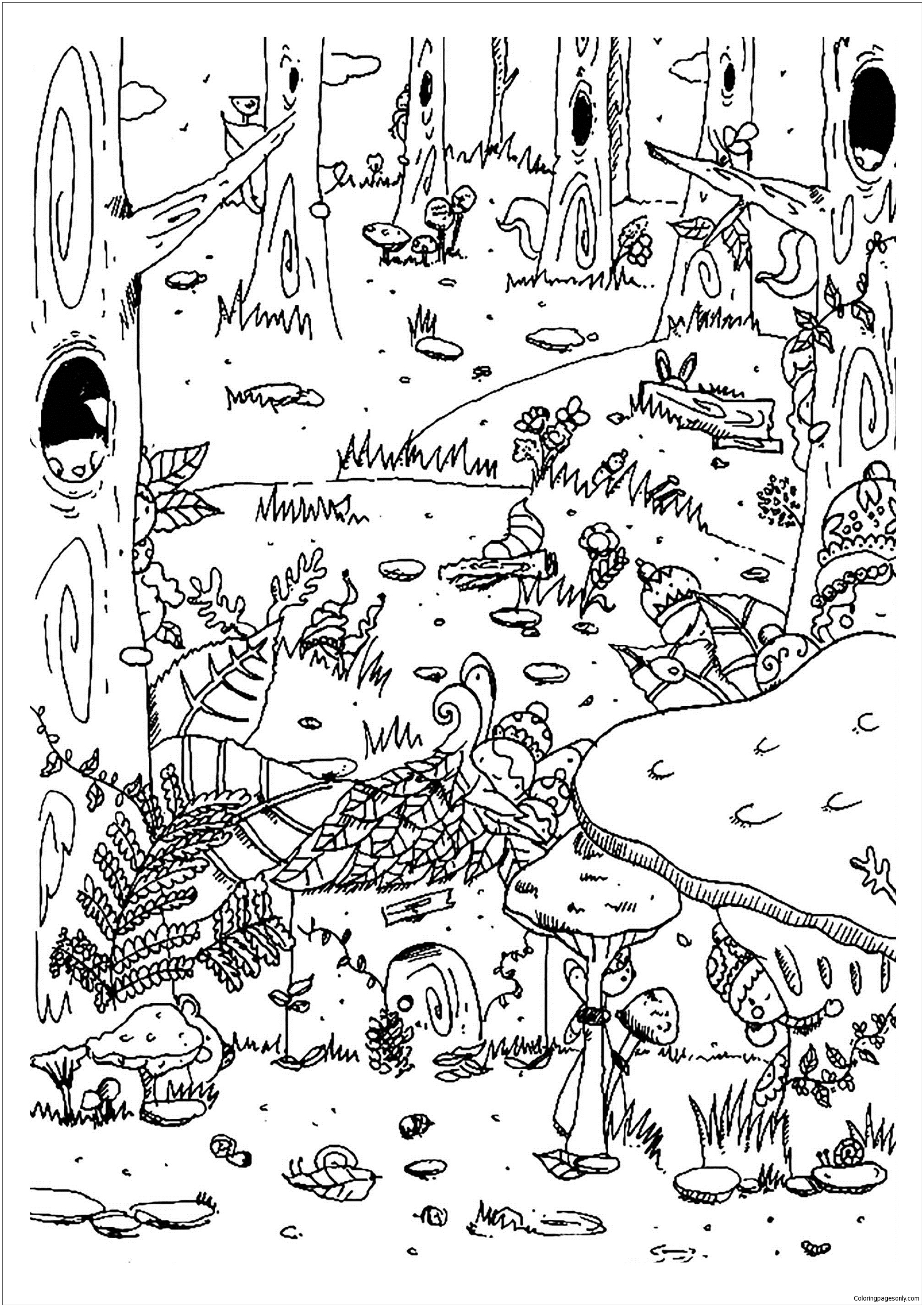 106 Forest Coloring Pages Printable 85