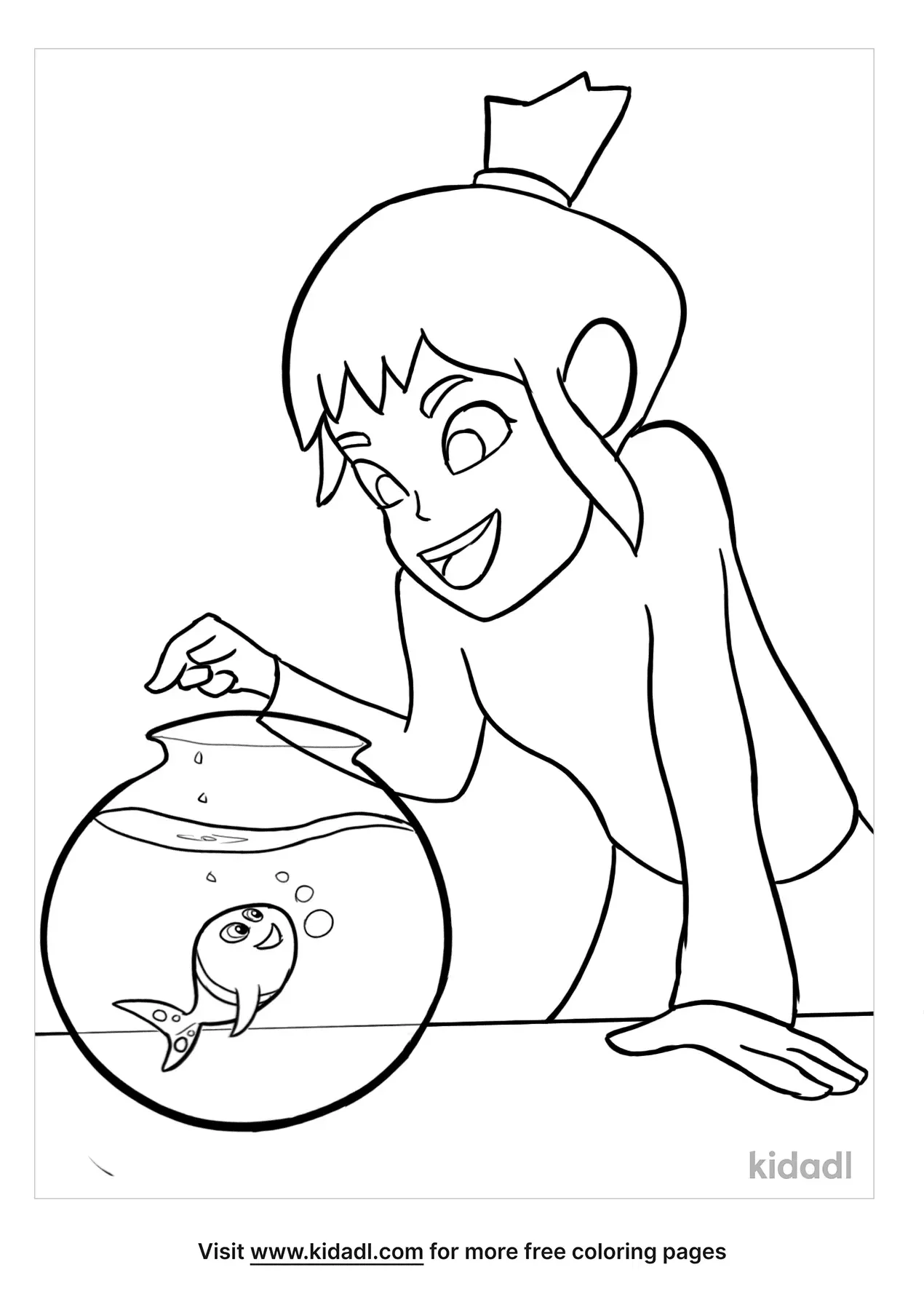 109 Free Printable Goldfish Coloring Pages for Kids 102