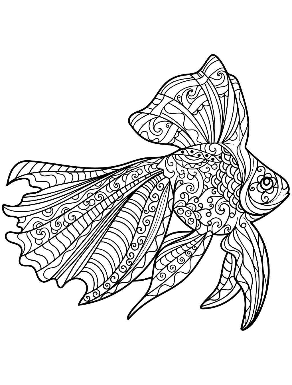 109 Free Printable Goldfish Coloring Pages for Kids 103