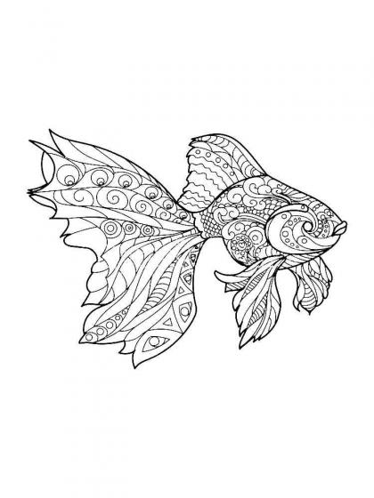 109 Free Printable Goldfish Coloring Pages for Kids 19