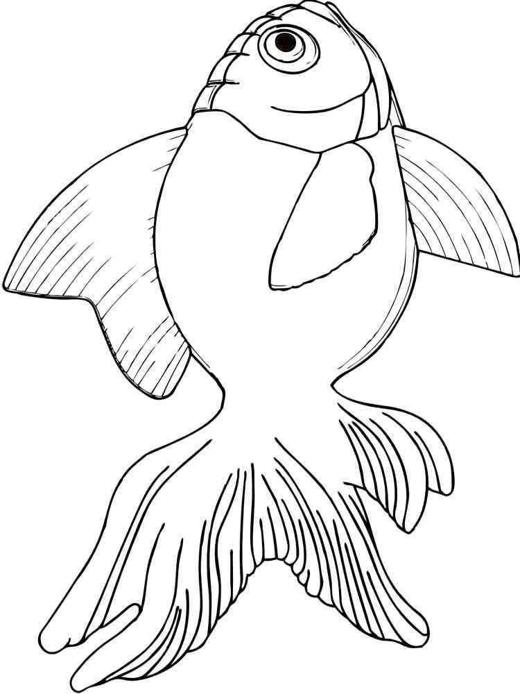 109 Free Printable Goldfish Coloring Pages for Kids 2