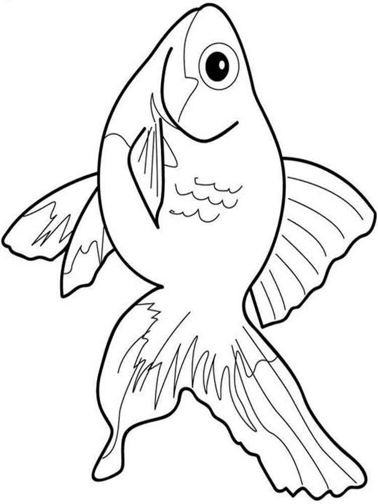 109 Free Printable Goldfish Coloring Pages for Kids 25