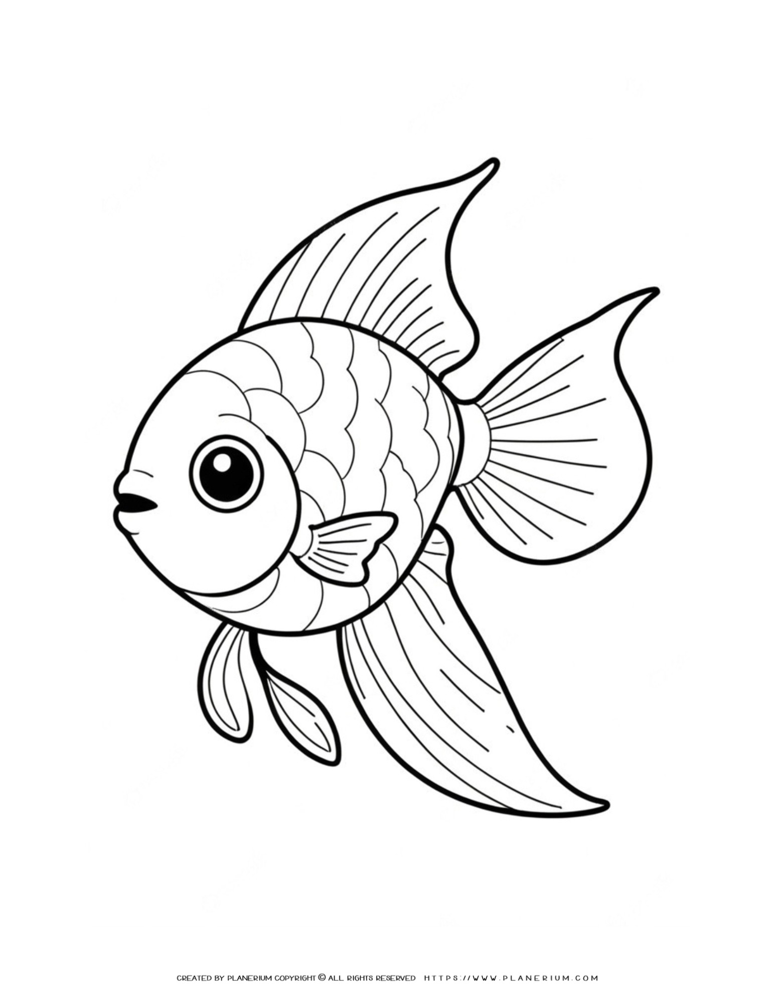 109 Free Printable Goldfish Coloring Pages for Kids 41