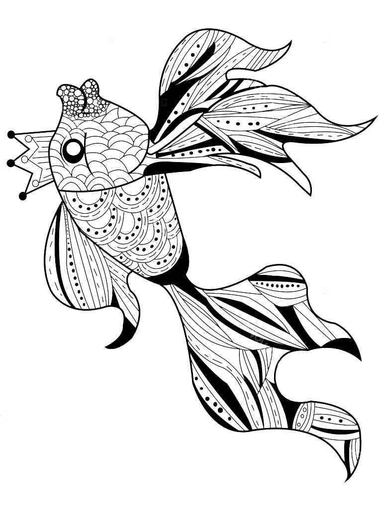 109 Free Printable Goldfish Coloring Pages for Kids 42