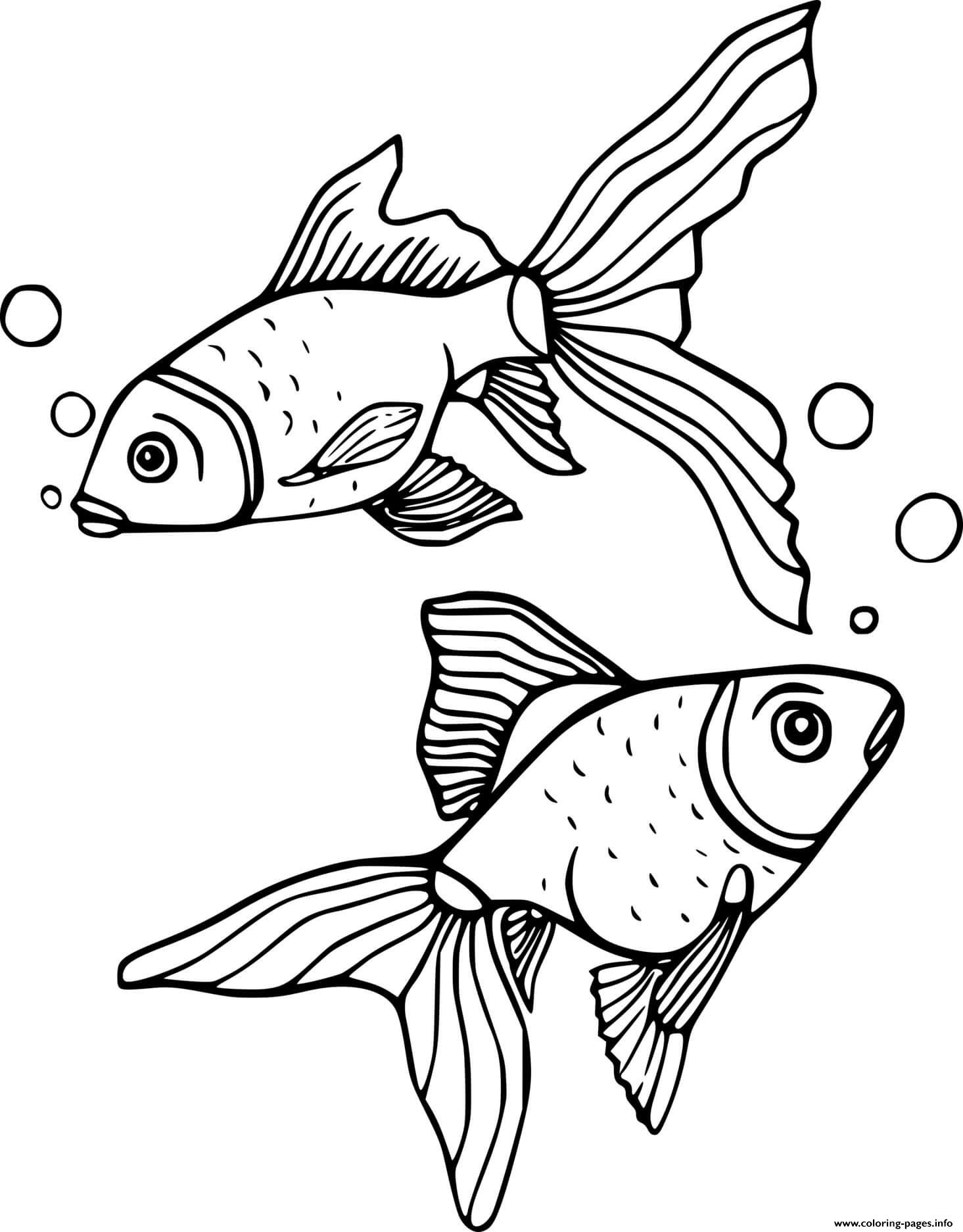 109 Free Printable Goldfish Coloring Pages for Kids 47