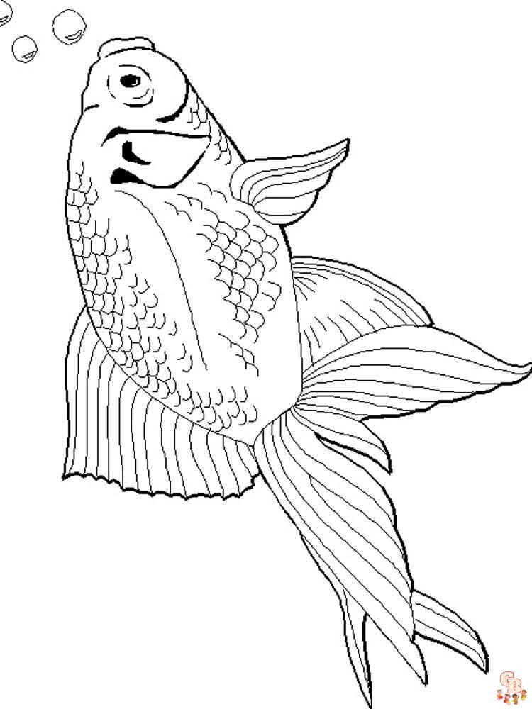 109 Free Printable Goldfish Coloring Pages for Kids 60