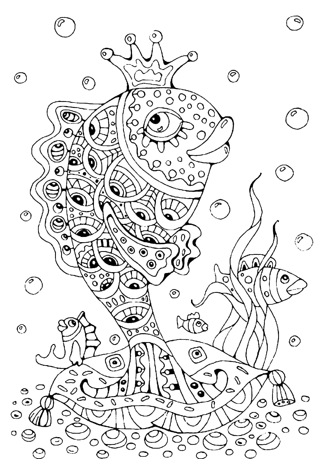 109 Free Printable Goldfish Coloring Pages for Kids 62