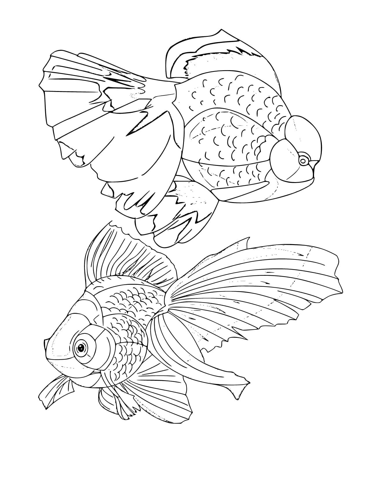 109 Free Printable Goldfish Coloring Pages for Kids 75