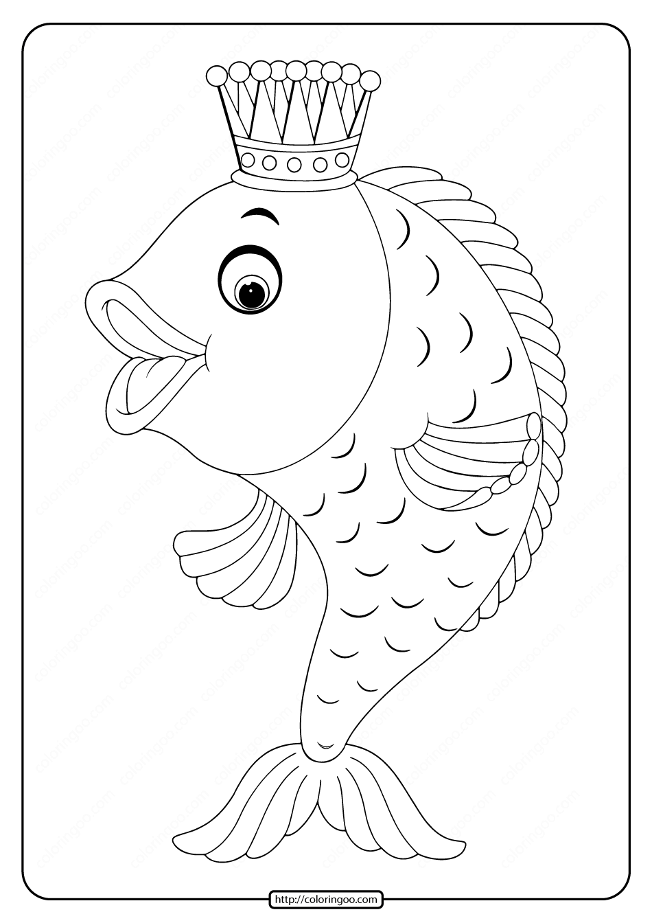 109 Free Printable Goldfish Coloring Pages for Kids 76