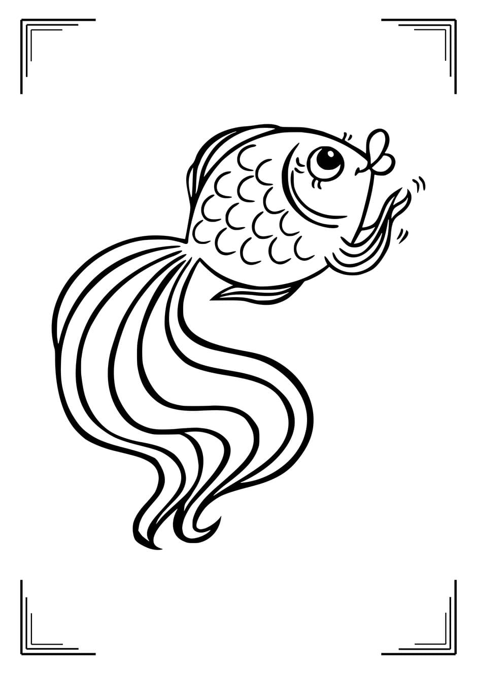 109 Free Printable Goldfish Coloring Pages for Kids 77