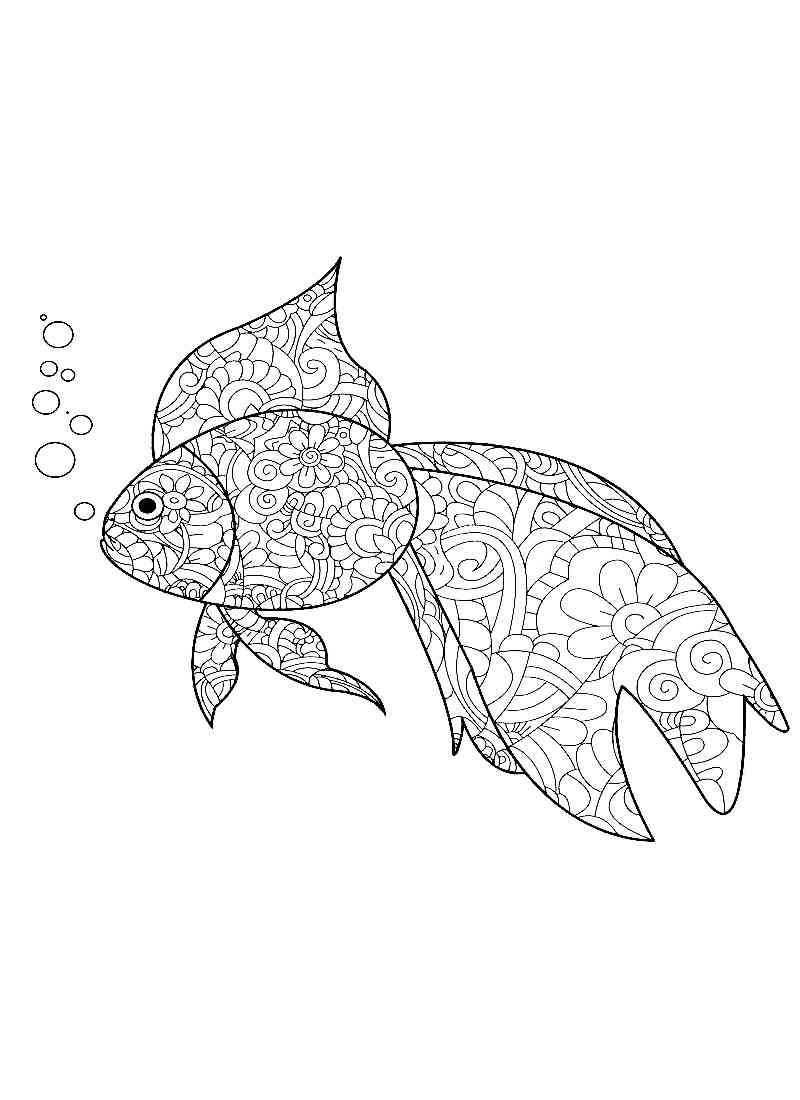 109 Free Printable Goldfish Coloring Pages for Kids 79