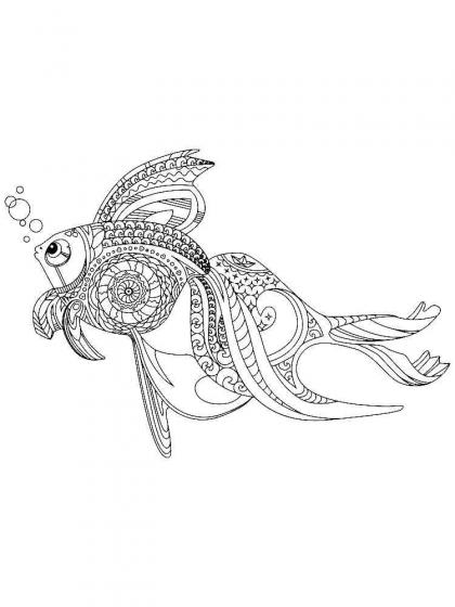 109 Free Printable Goldfish Coloring Pages for Kids 8