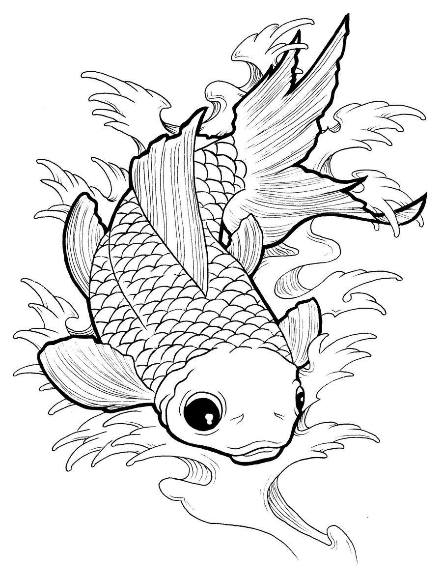 109 Free Printable Goldfish Coloring Pages for Kids 80