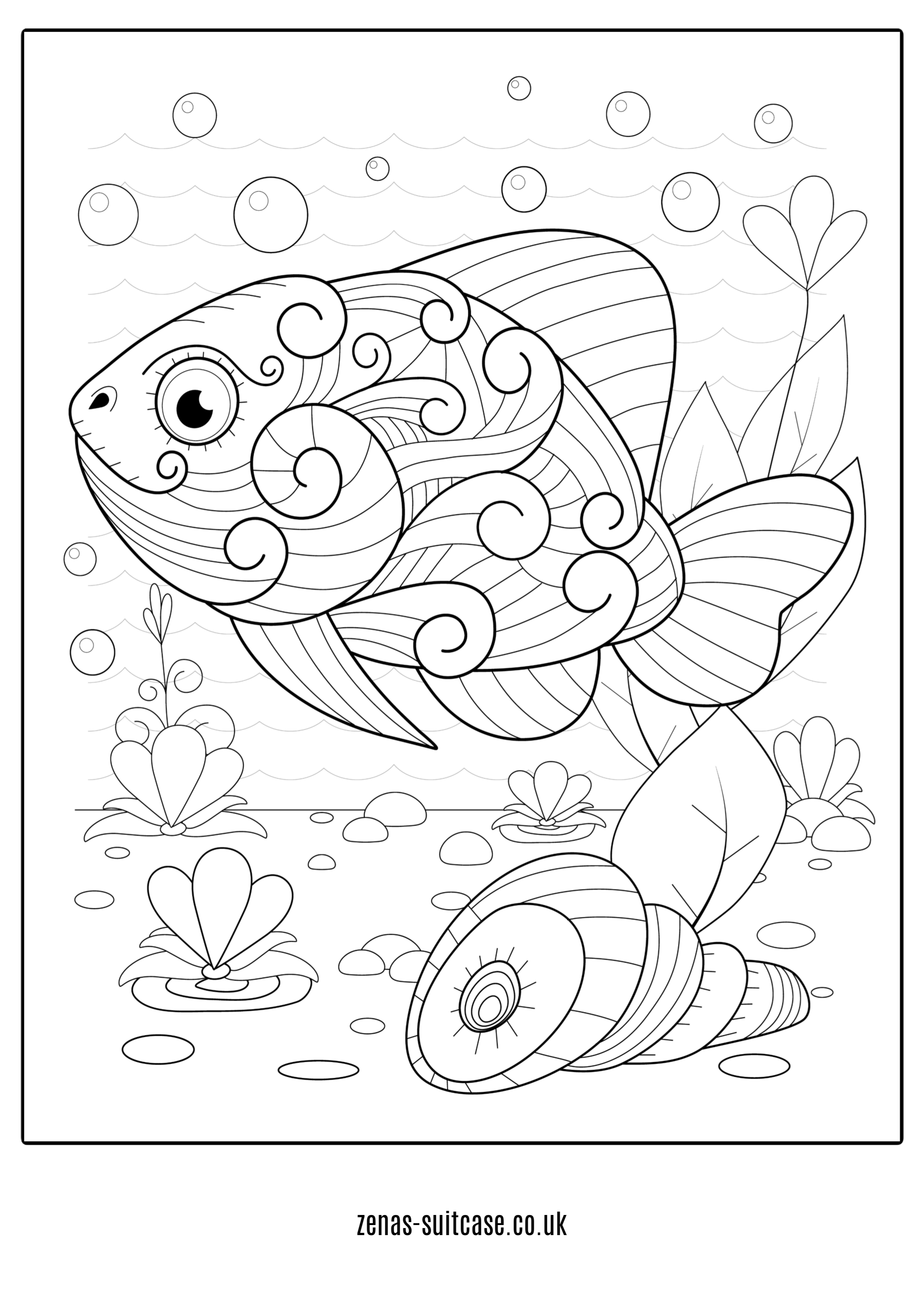 109 Free Printable Goldfish Coloring Pages for Kids 82