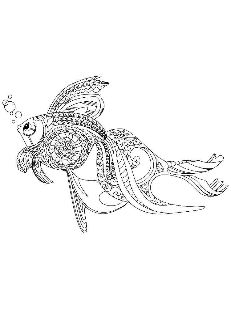 109 Free Printable Goldfish Coloring Pages for Kids 9