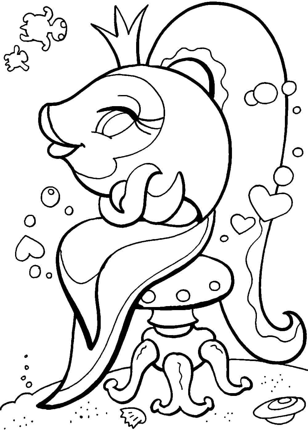 109 Free Printable Goldfish Coloring Pages for Kids 90