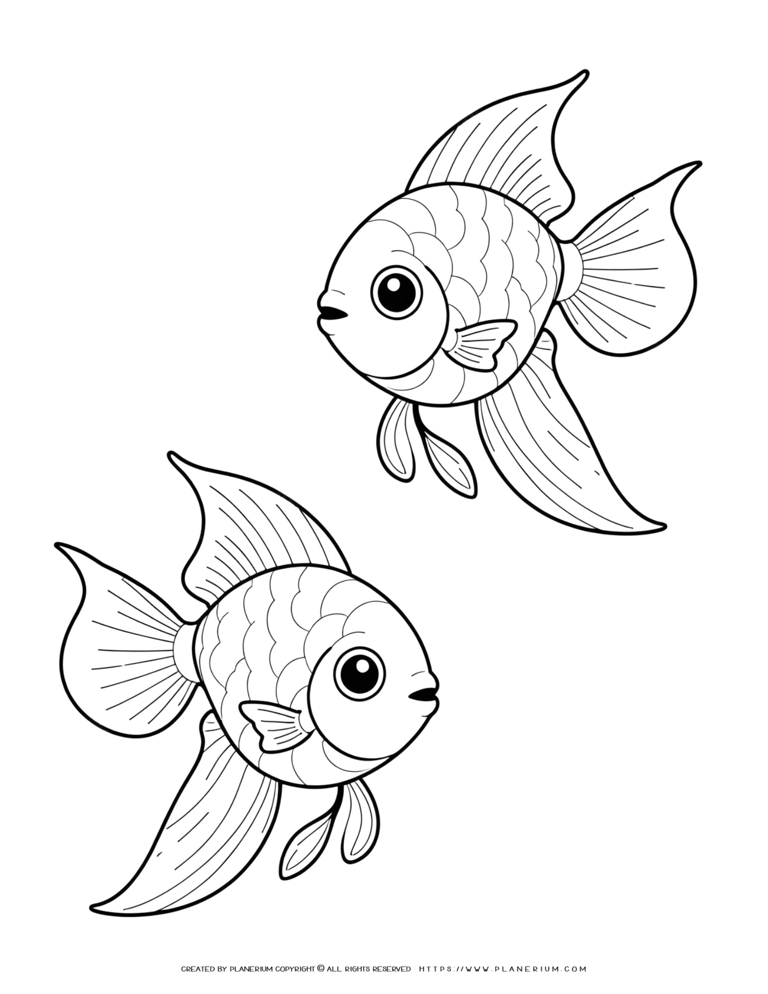 109 Free Printable Goldfish Coloring Pages for Kids 92