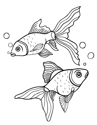 109 Free Printable Goldfish Coloring Pages for Kids 99