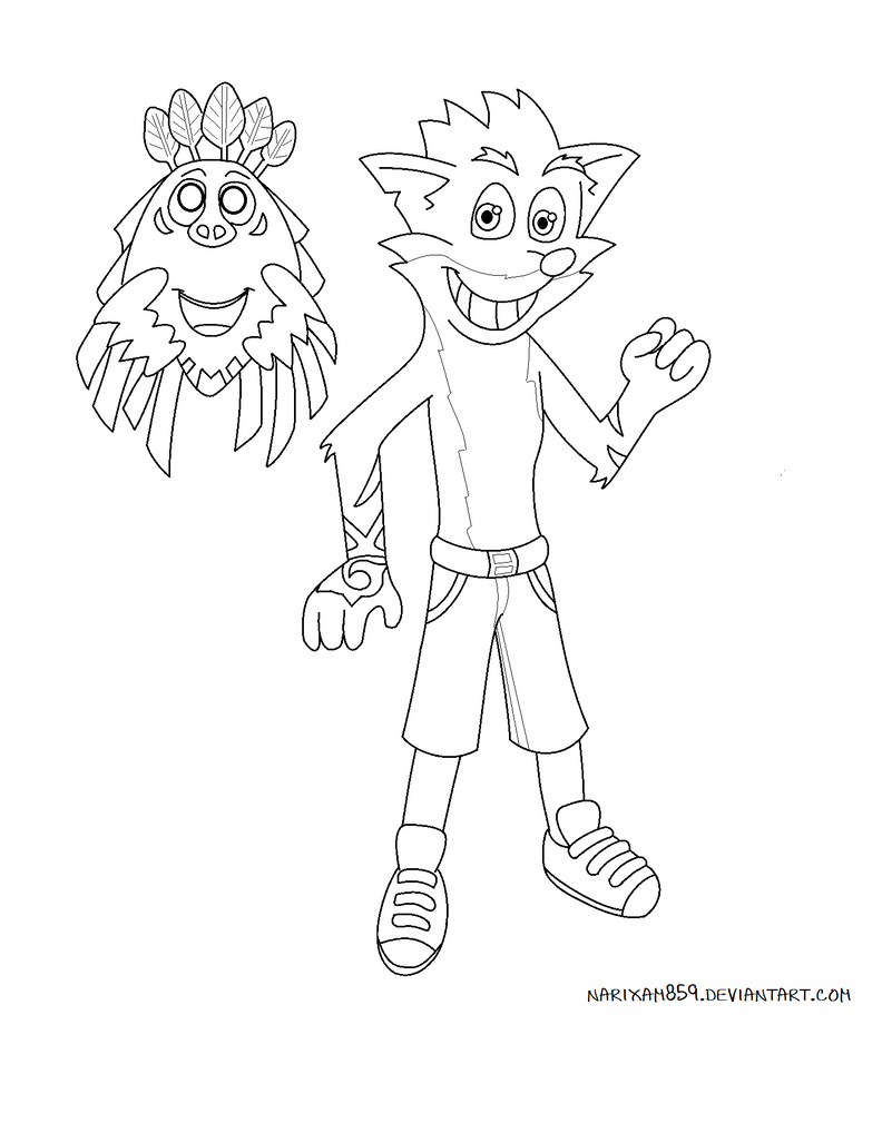 110 Crash Bandicoot Coloring Pages Printable 102