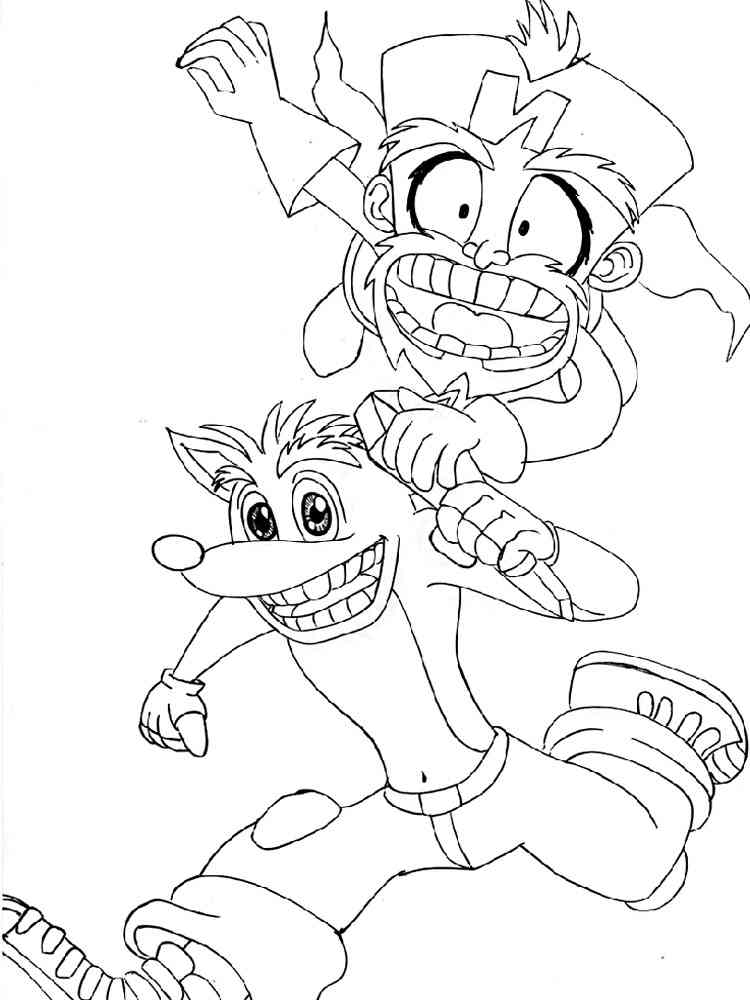 110 Crash Bandicoot Coloring Pages Printable 103