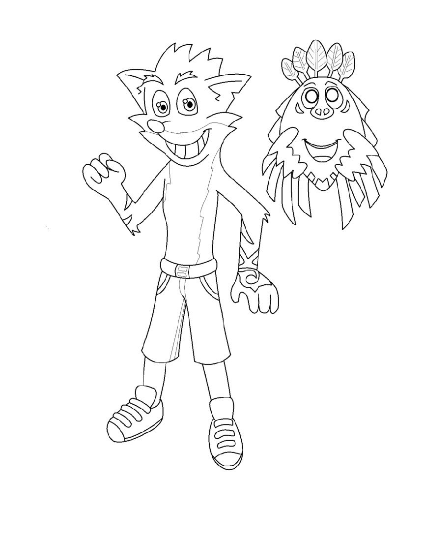 110 Crash Bandicoot Coloring Pages Printable 13