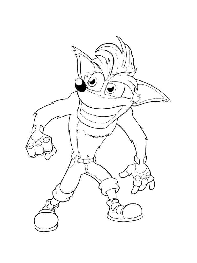 110 Crash Bandicoot Coloring Pages Printable 16