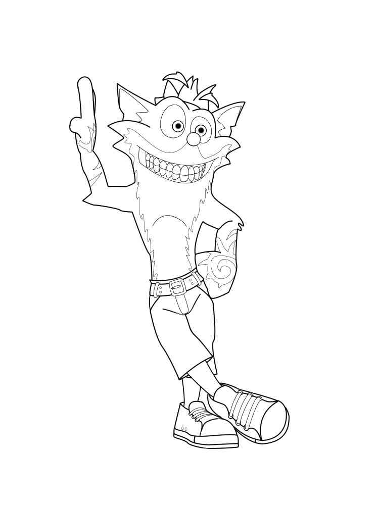 110 Crash Bandicoot Coloring Pages Printable 17